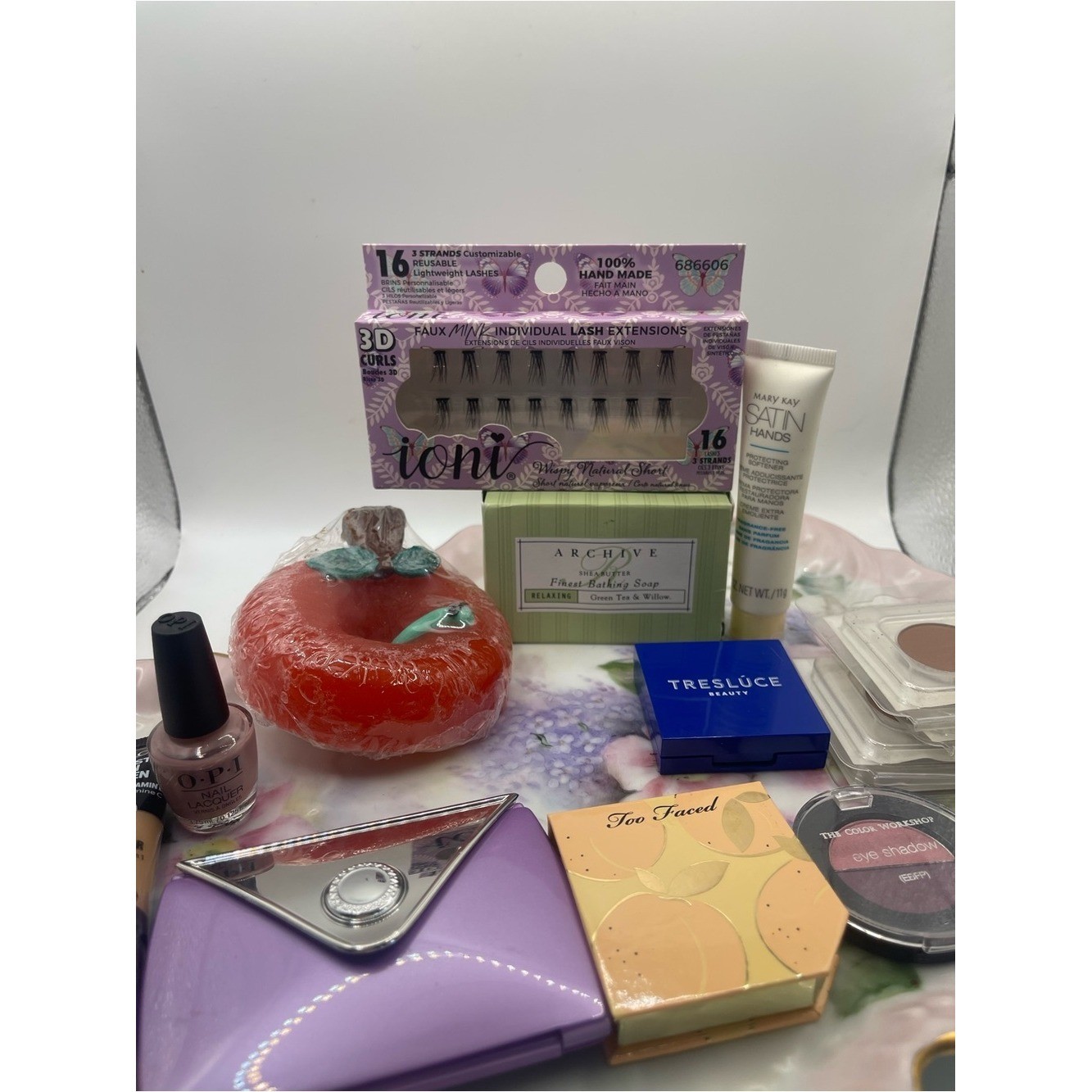 Mixed Beauty Lot Too Faced Tresluce Revlon Ioni Lashes Mary Kay OPI Makeup Set