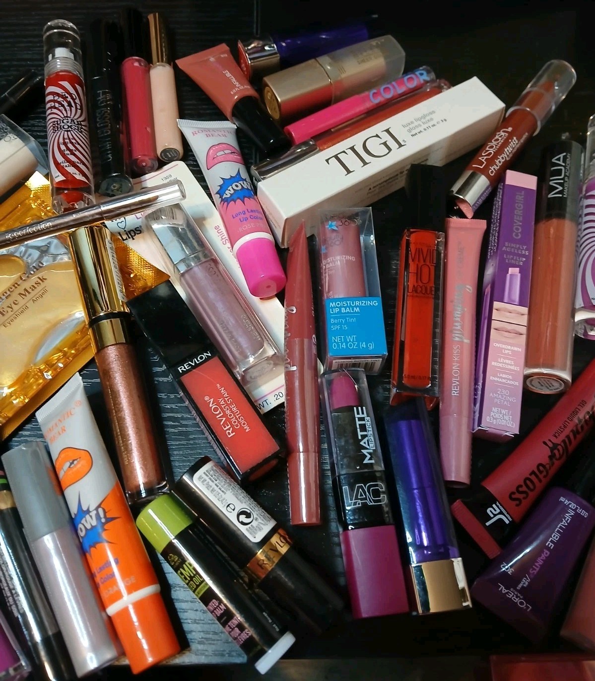 10 Piece Mixed Brand LIPS ONLY Lot: Covergirl TIGI Revlon NYX Rimmel Etc READ