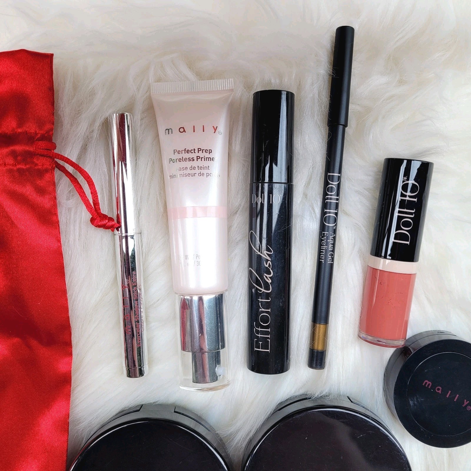 Mally Makeup & Doll 10 Mixed Lot Beauty Full Size 8pc Bundle Kit Eyes Face Lips