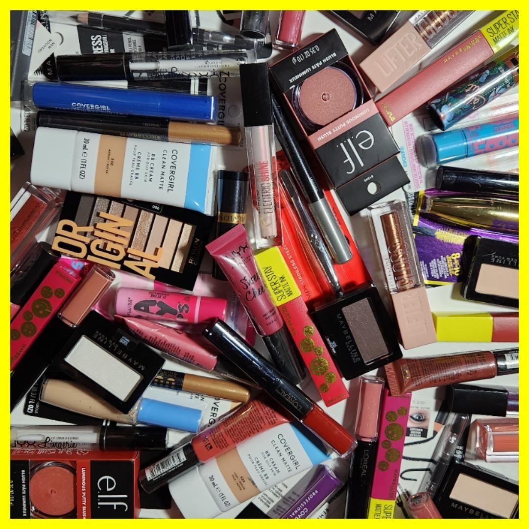 7pc Mixed Makeup Lot, Revlon, Loreal, Maybelline, Covergirl, Almay, NYX, Elf
