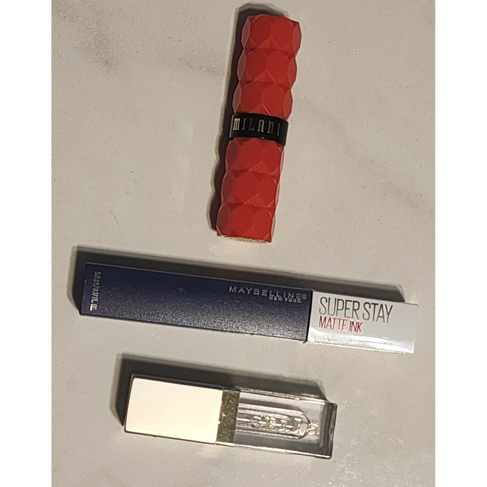 Maybelline Milani Stila Lip Bundle 105 Explorer 140 Crave Transparency Gloss
