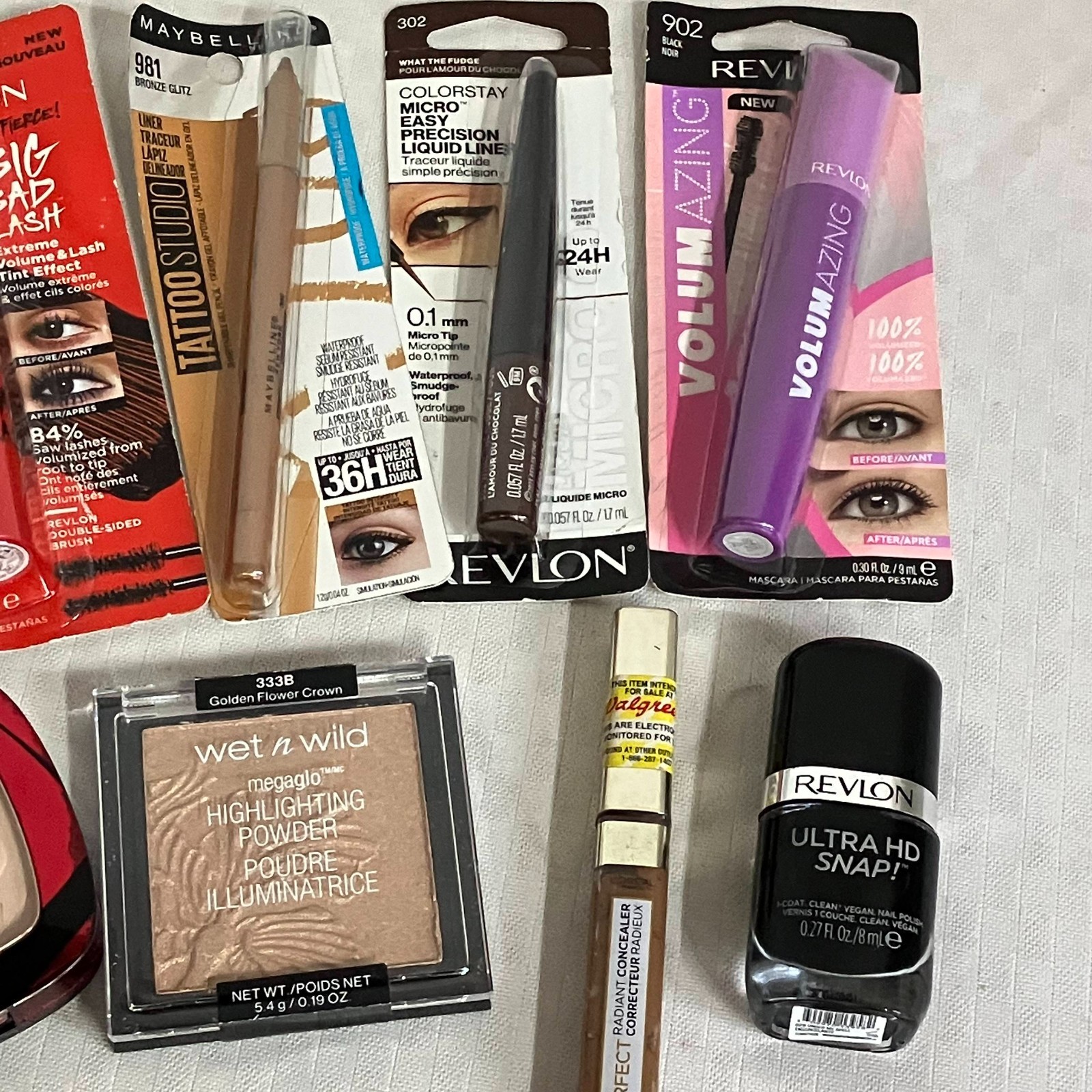 Maybelline, Revlon, L’Oréal, Wet n Wild Set 10-Piece Drugstore Makeup Kit New