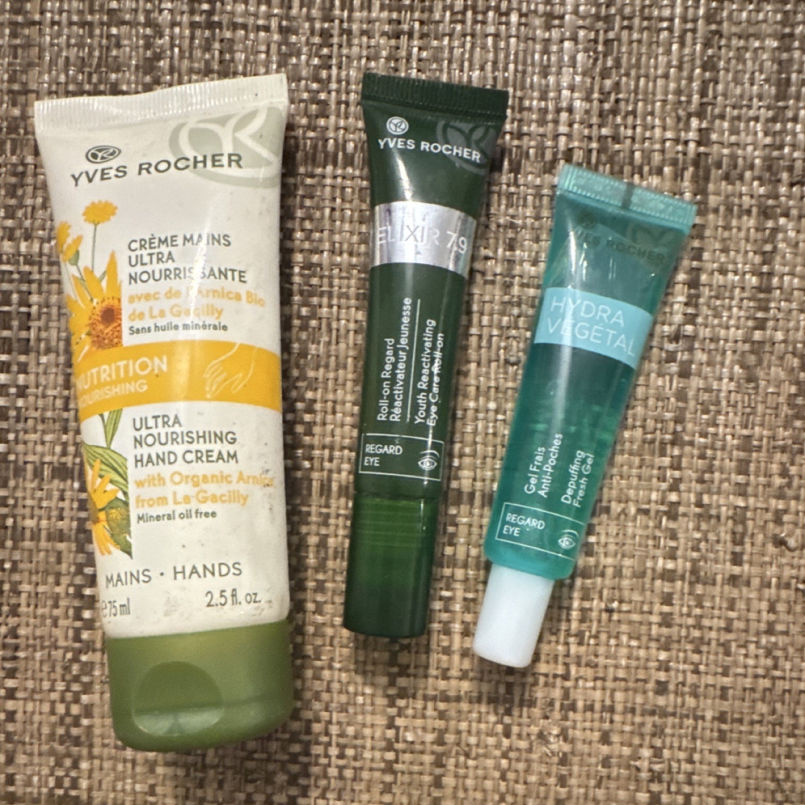 Yves Rocher Hand Cream 75ml & Eye Care 15ml Lot Mineral Oil Free