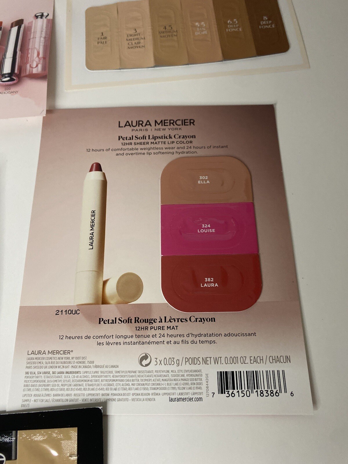 10 Pcs Beauty Makeup Skin Samples Dior Tilbury Armani Lancome Clarins FREE BONUS