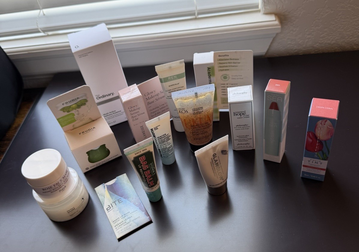 LOT OF 15 Skincare And Makeup Products Travel Size, One Full Size, Various Brand