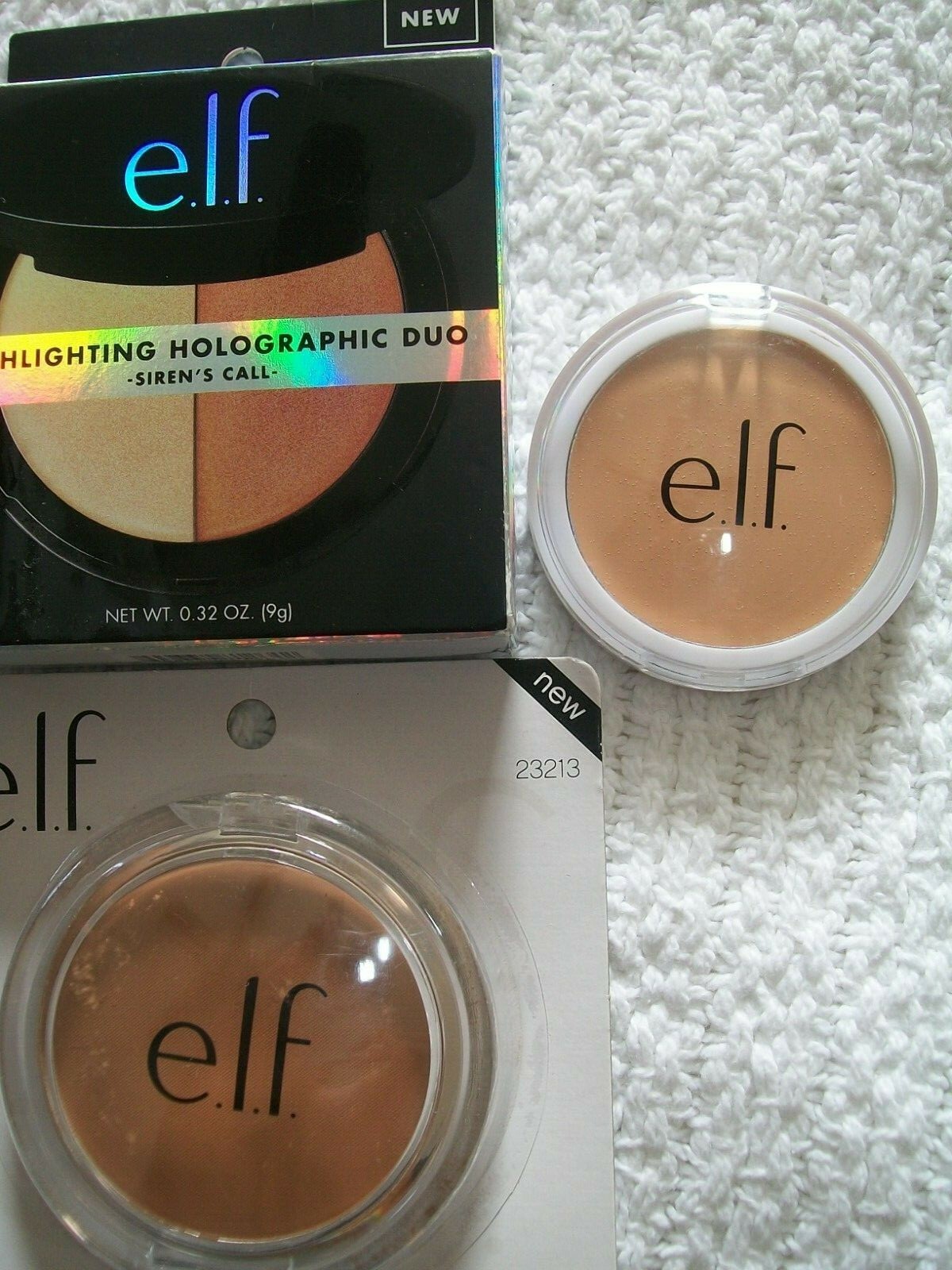 E.L.F. Highlighting Holographic Duo Concealer Powder Wax Pencil Lip Tint Lot