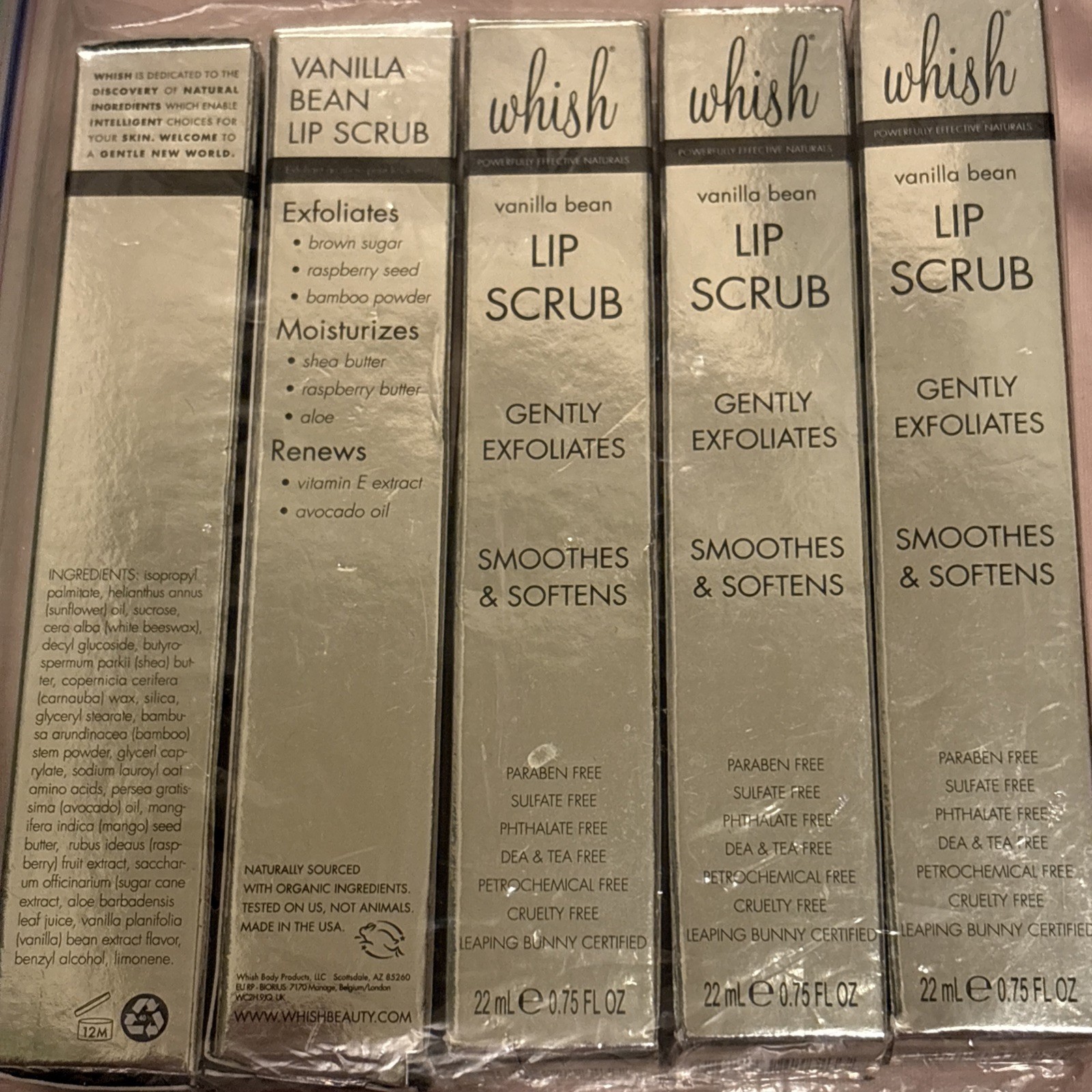 5-Pack x Whish Vanilla Bean Lip Scrub + ULTA Modern Mosaic Ginger Spice Lip Kit