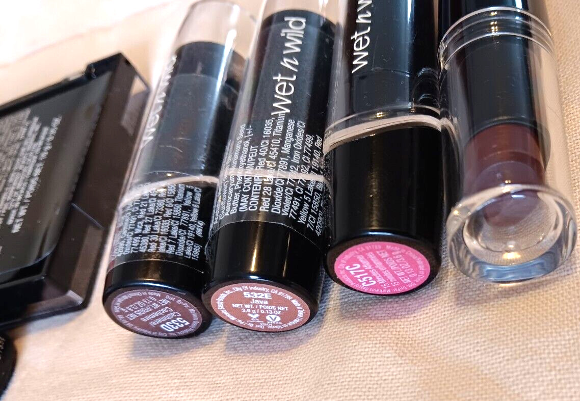 Wet n Wild Lot Medium Brown Brow Sessive Eye Pencil Eyeshadow Blush Lipstick