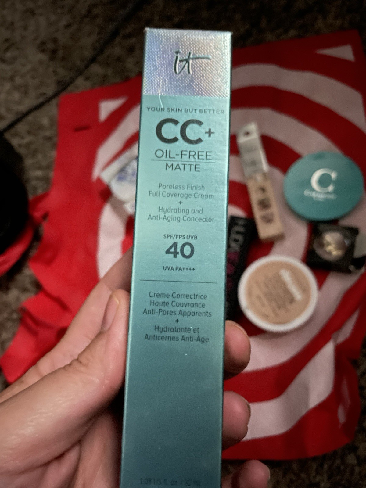 Makeup lot That Includes 9 Pieces Featuring IT Cosmetics CC+ Oil Free Foundation