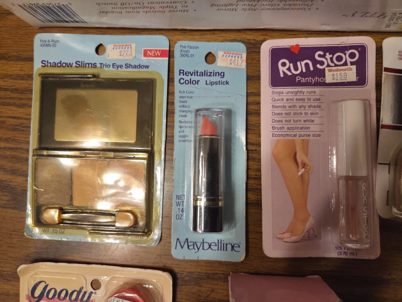 Vintage Makeup Mirror Lip Stick Nail Polish Brush Lot of 7 New Sealed Rare Items