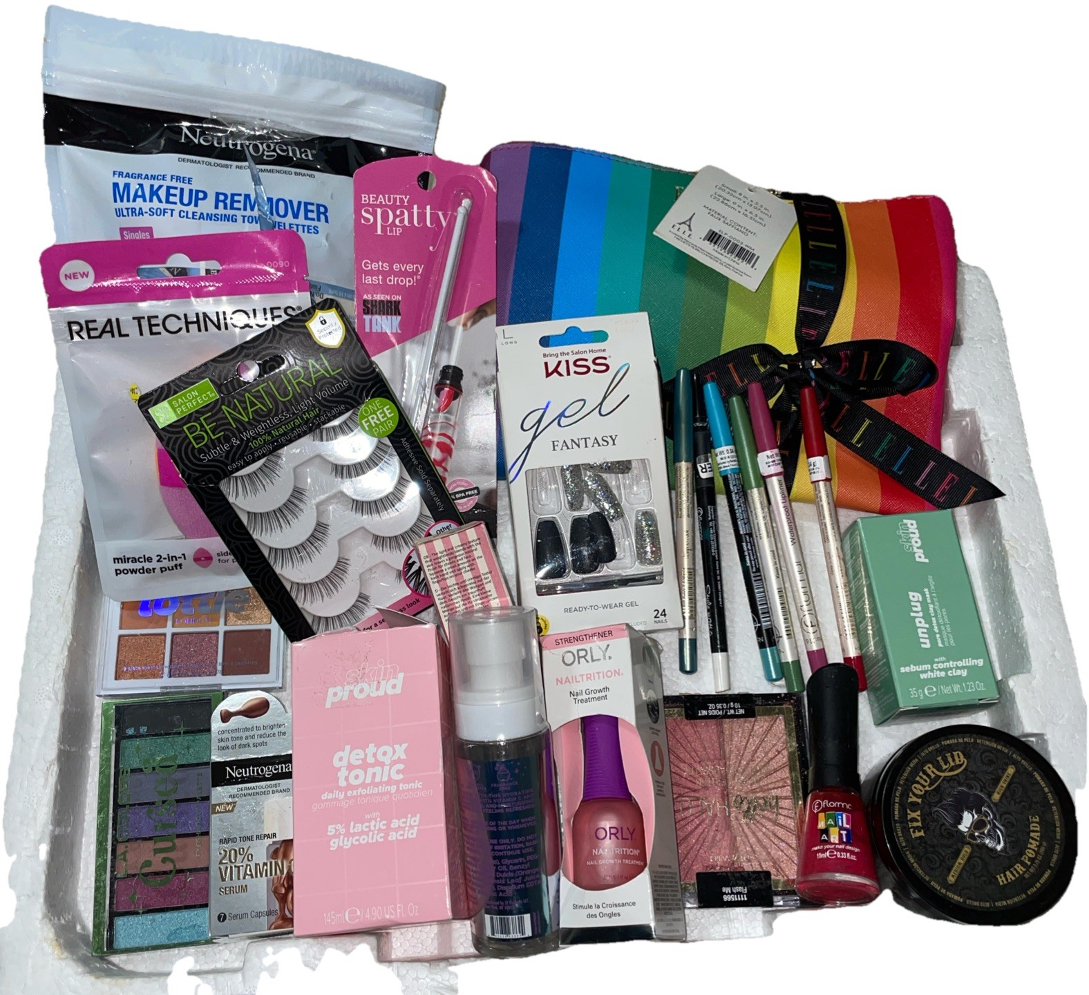 23 Piece Mixed Makeup Lot Orly Neutrogena Kiss Flormar Elle Lottie Justice