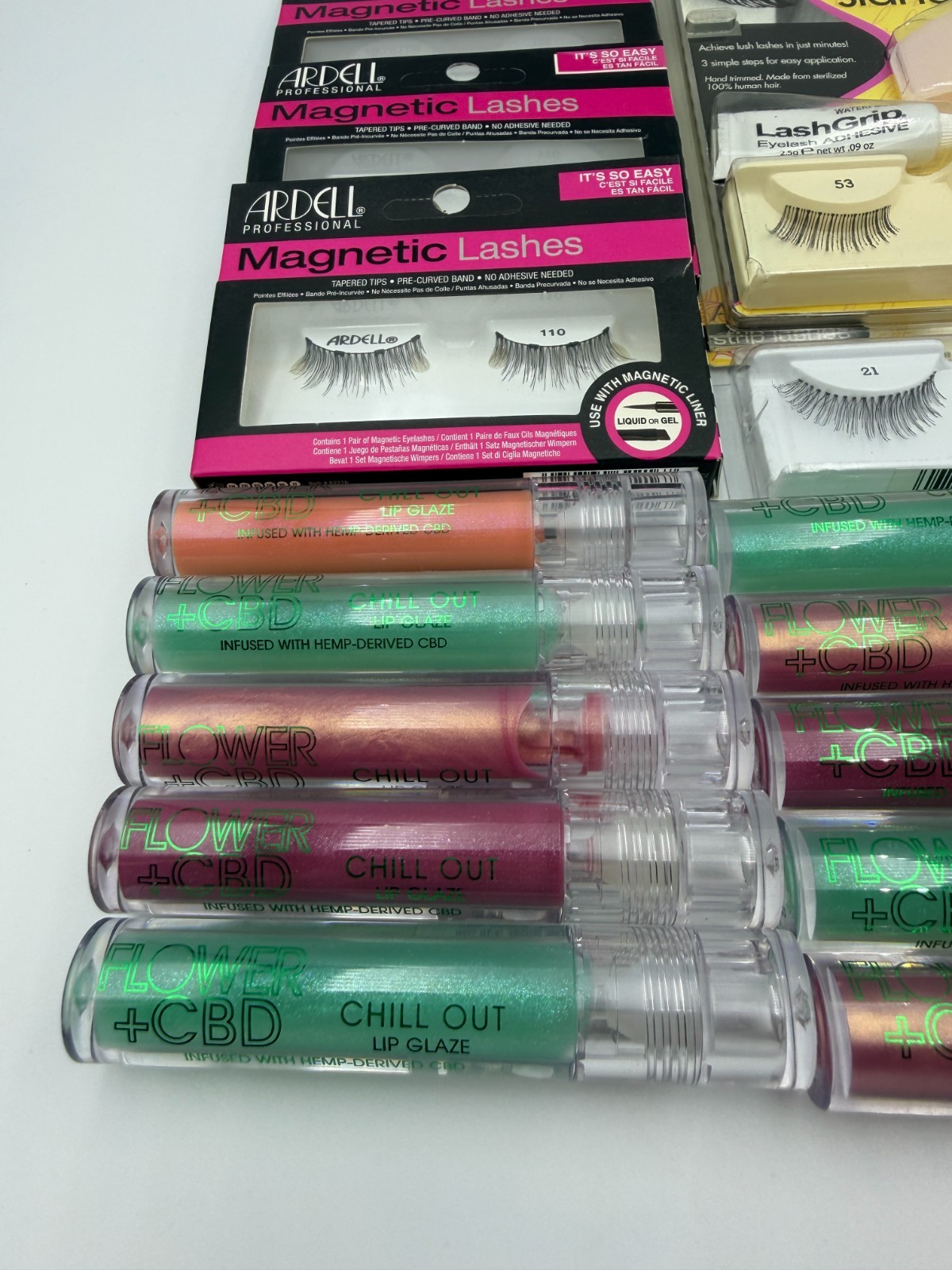 15PCS Mixed Beauty Lot Makeup Assorted Lip Products False Lashes Ardell Flower