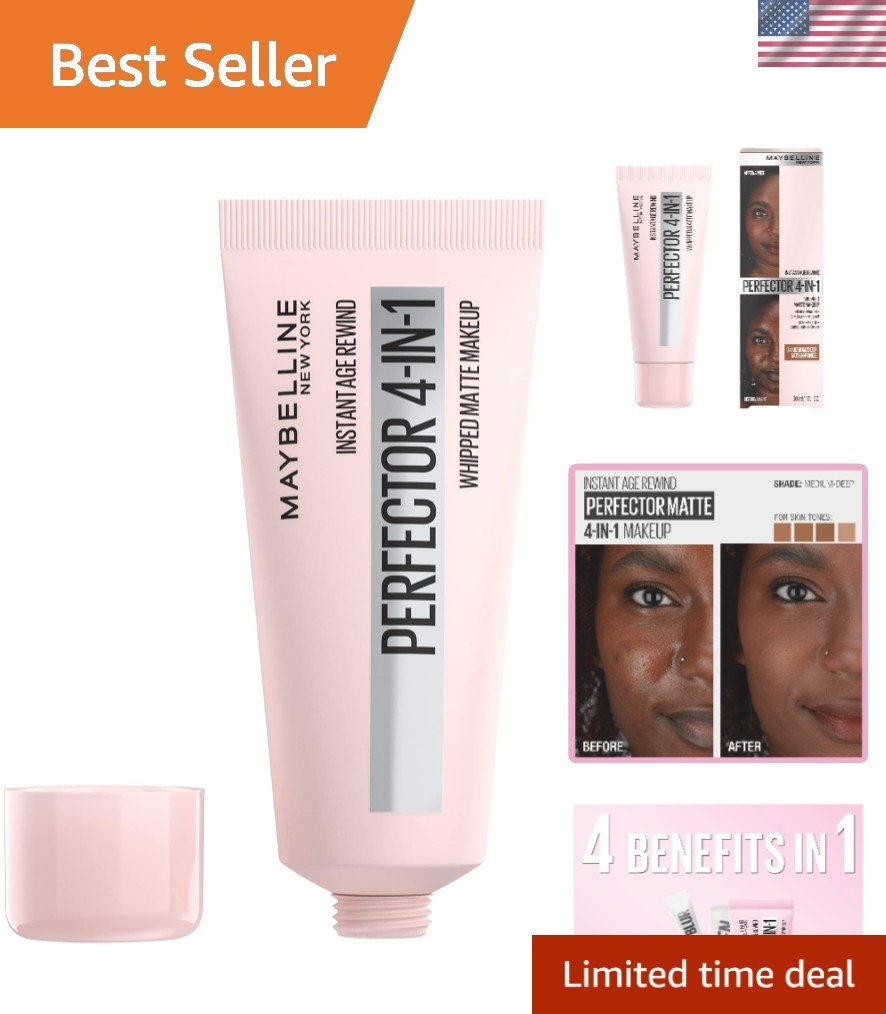 Instant Age Rewind 4-in-1 Matte Makeup, Medium/Deep – Flawless Skin in One Step