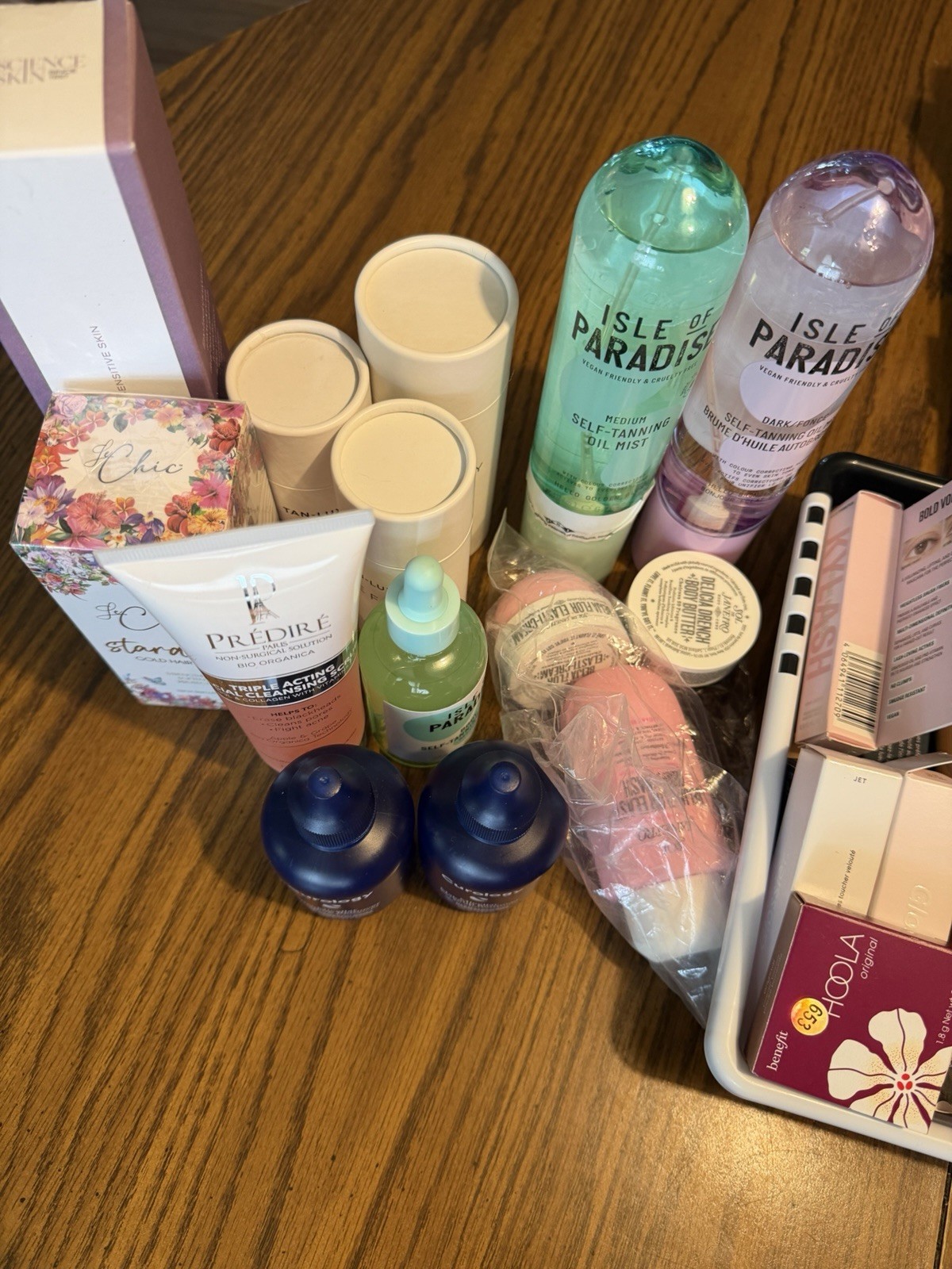 Assorted Full Size Beauty Lot: Rare Beauty Lip Oil, CT Palette, Prédiré Scrub