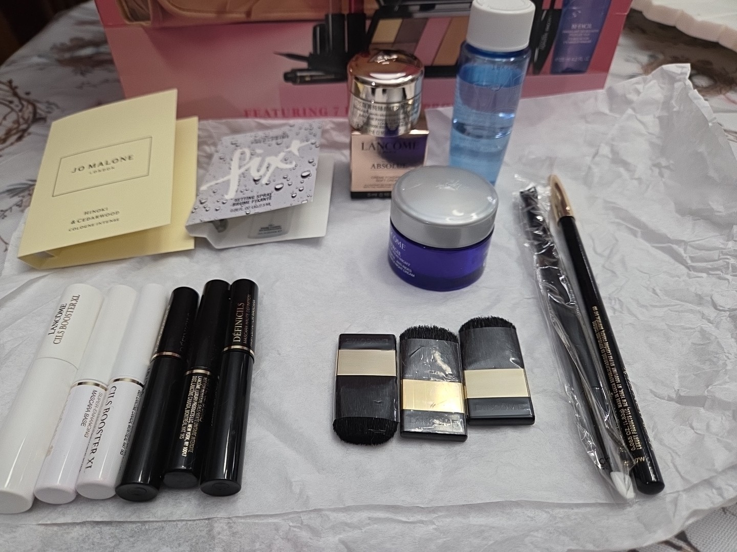 Lancome Travel Make Up Bag & Lot Of 17 Assorted Products