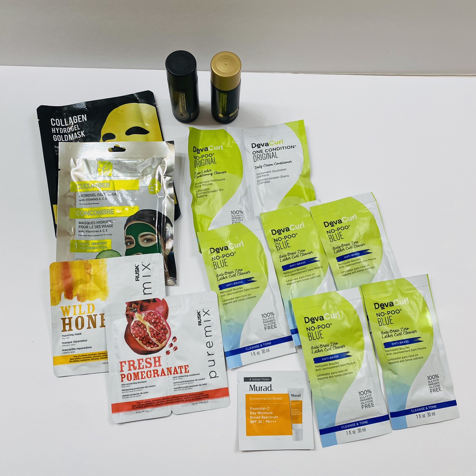 Skincare & Haircare Lot of Samples 14 – Deva Curl, Murad, Rusk, Global Beauty