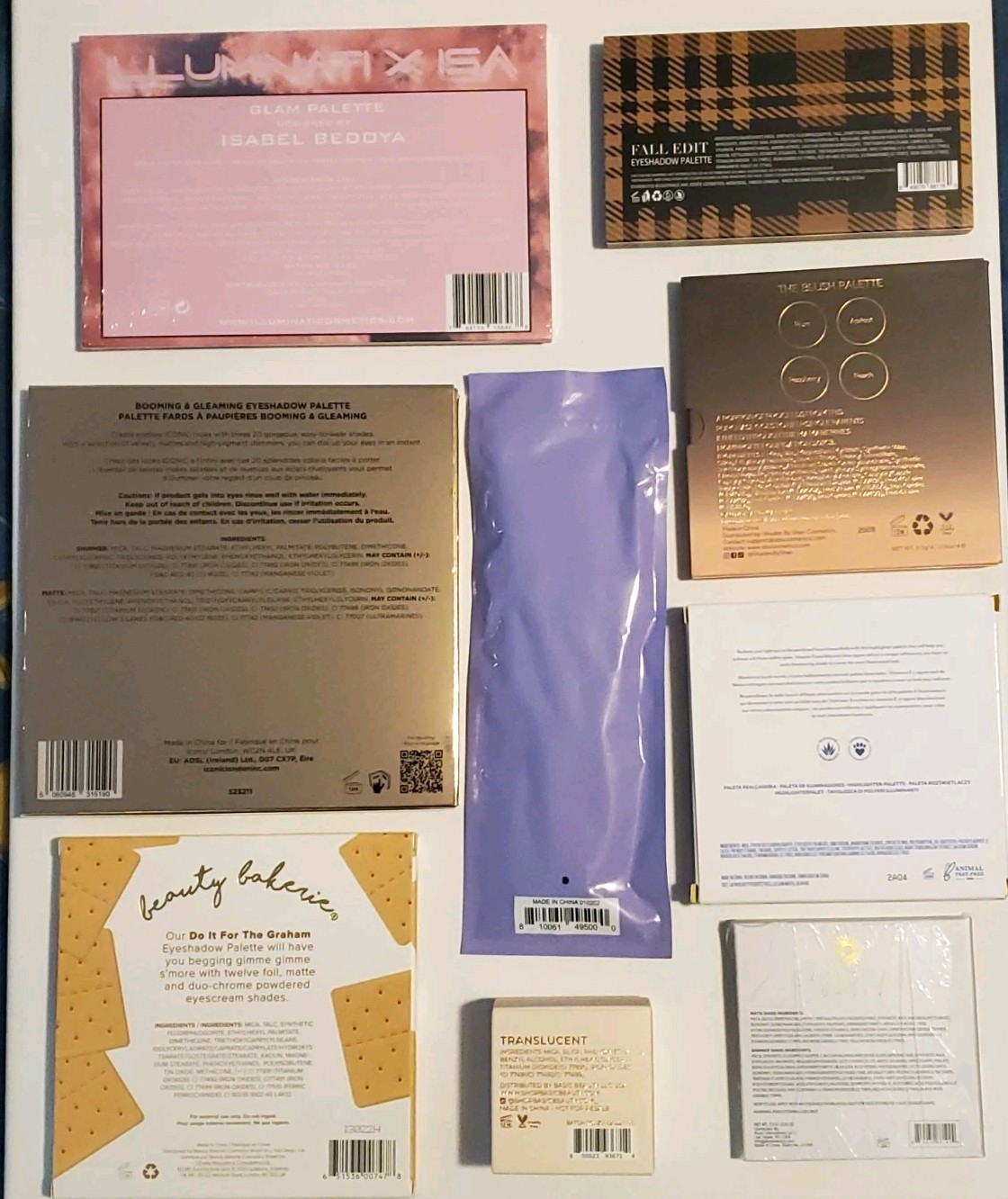 Huge Makeup & Beauty Bundle Lot Eyeshadow Palettes Blush Powder Brushes NEW NIB