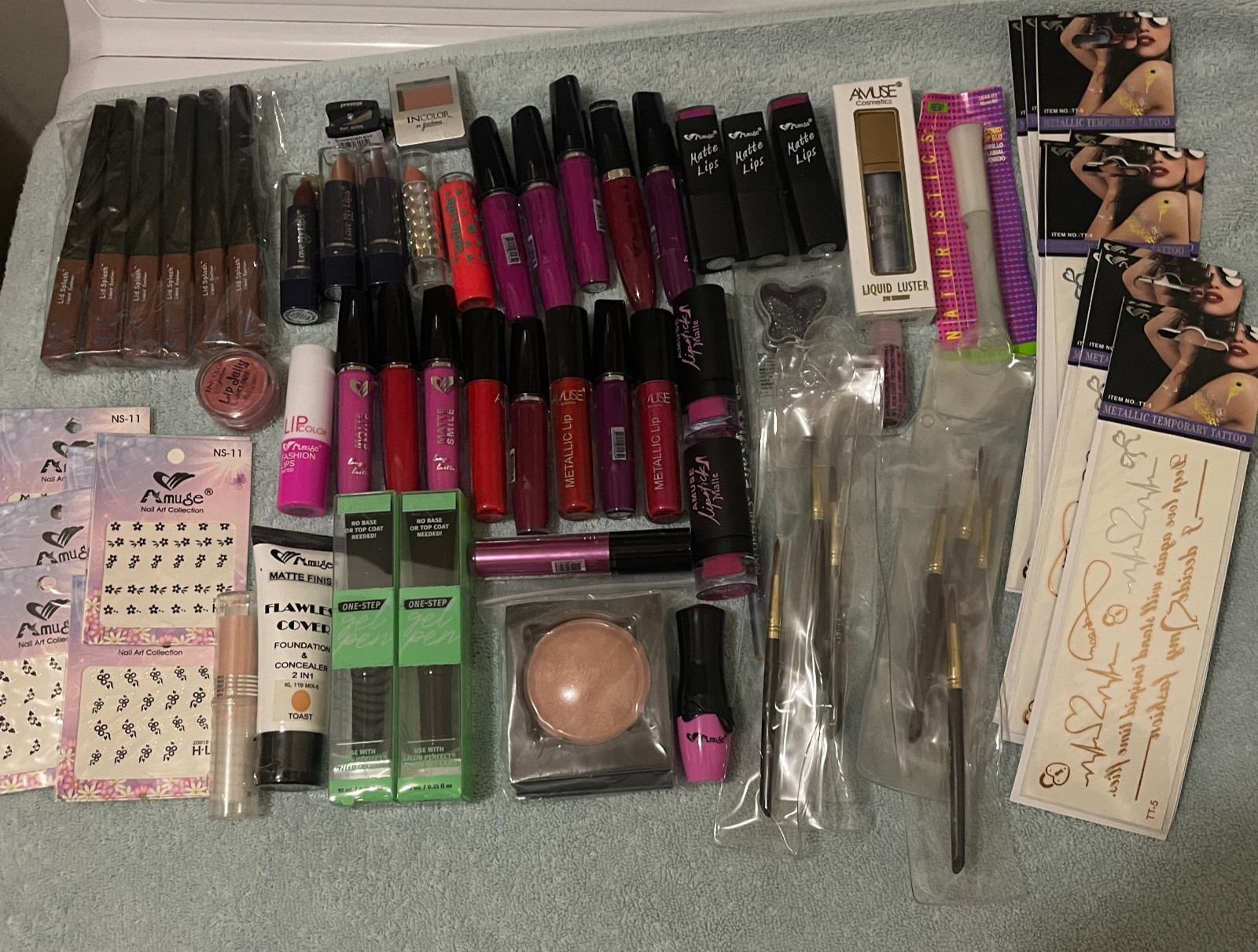 75 Pc New Makeup Lot Lip Gloss Lipstick Nail Art Cosmetics Bundle Resale Bulk