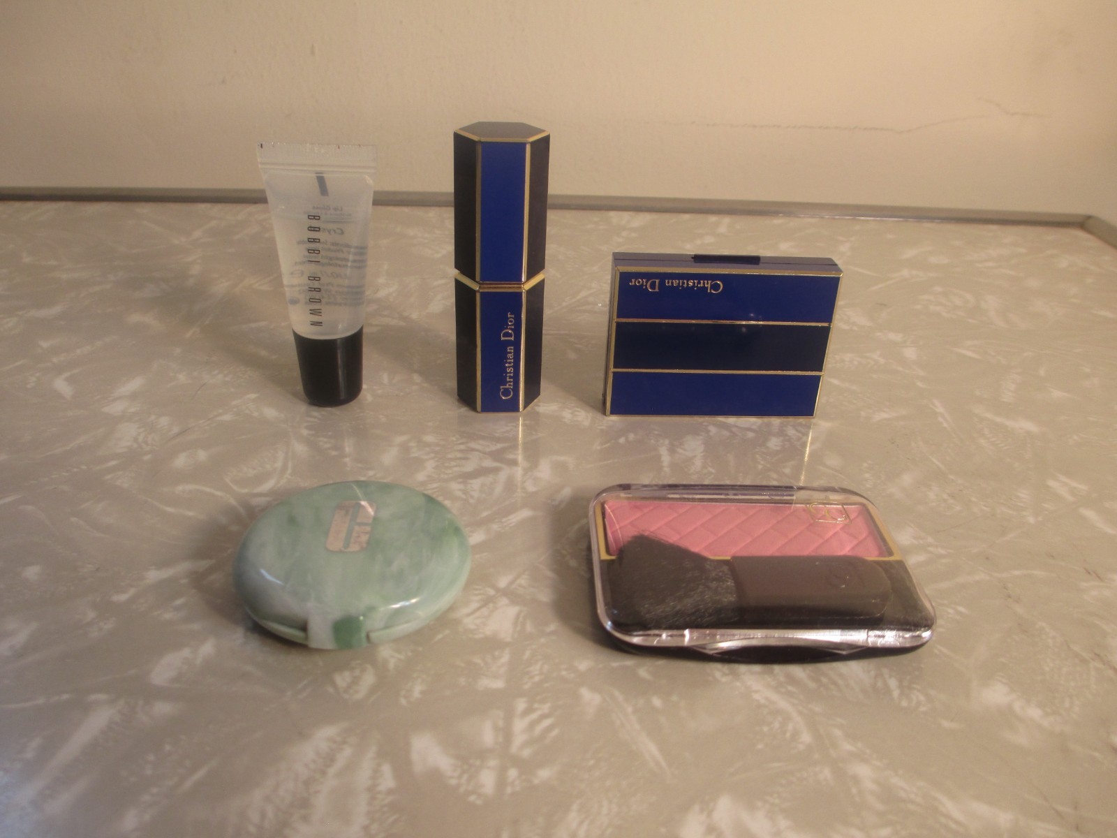 (5) Piece Vintage Make Up lot! Dior, Clinique, Jane Hellen, Bobbi Brown Crystal