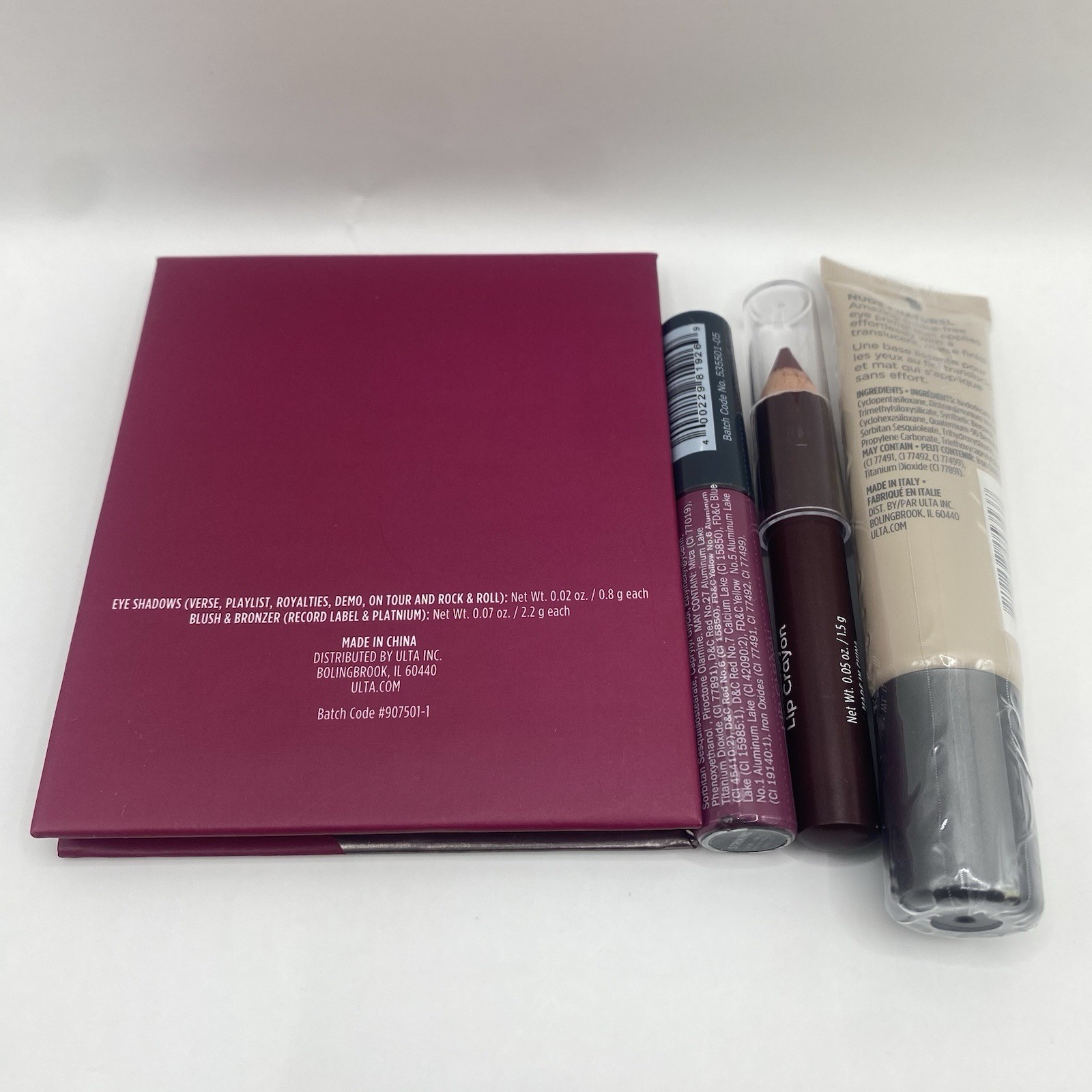 ULTA Beauty 4Pc Makeup Lot Face Palette Lip Cream Lip Crayon Eye Primer