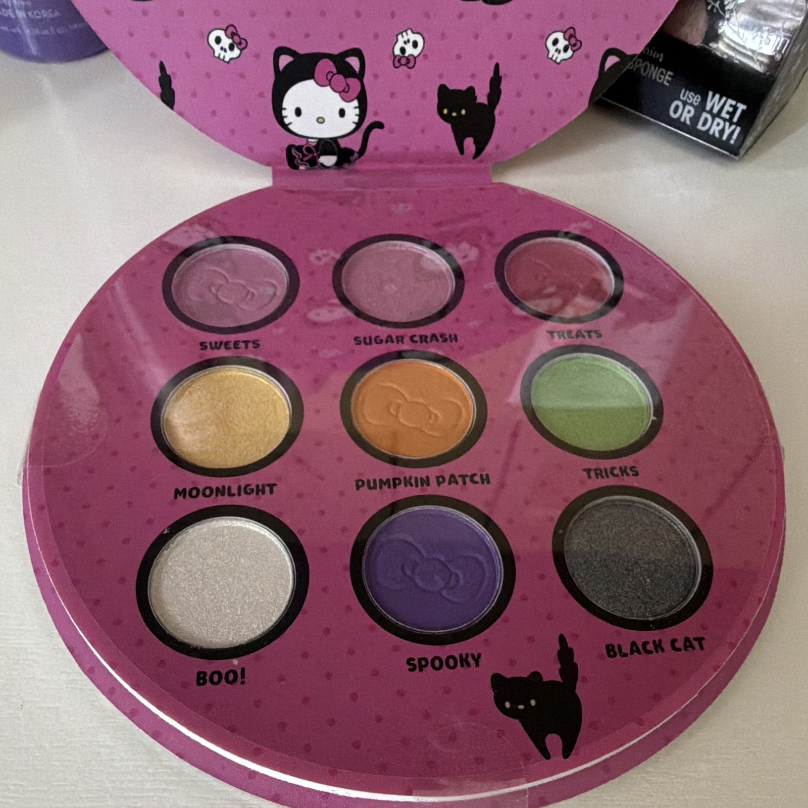 Assorted Makeup & Beauty Lot: Hello Kitty Palette, Brush, Hair Growth Therapy