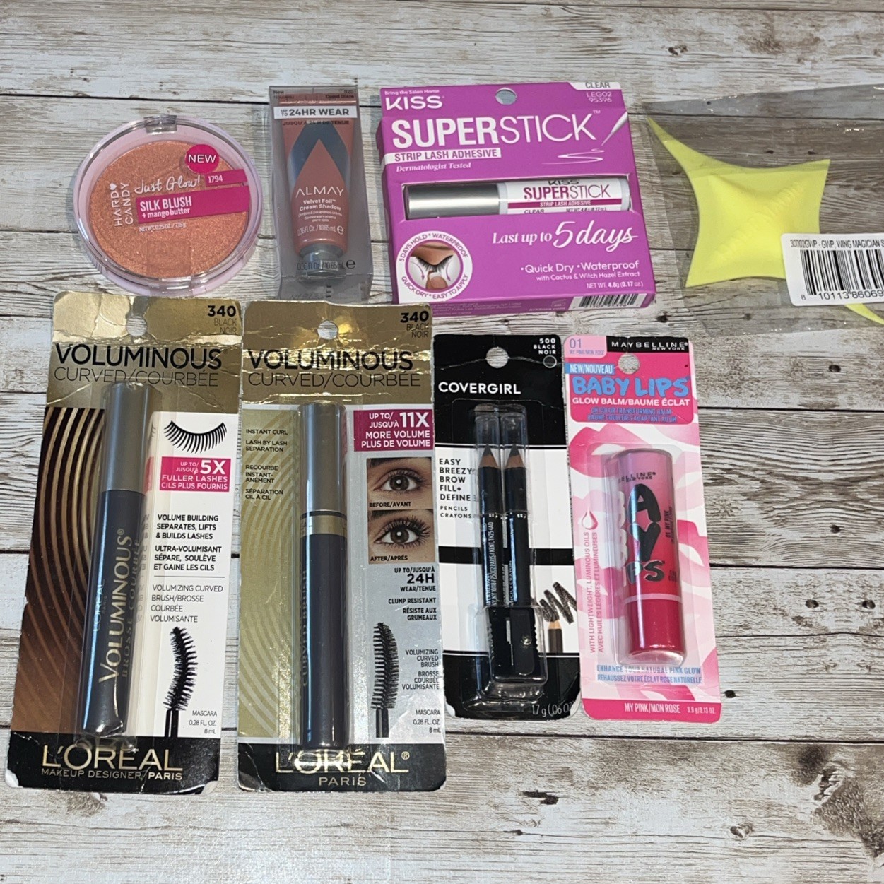Makeup Lot L’Oréal, Almay, Kiss, Covergirl 8 New In box Pieces