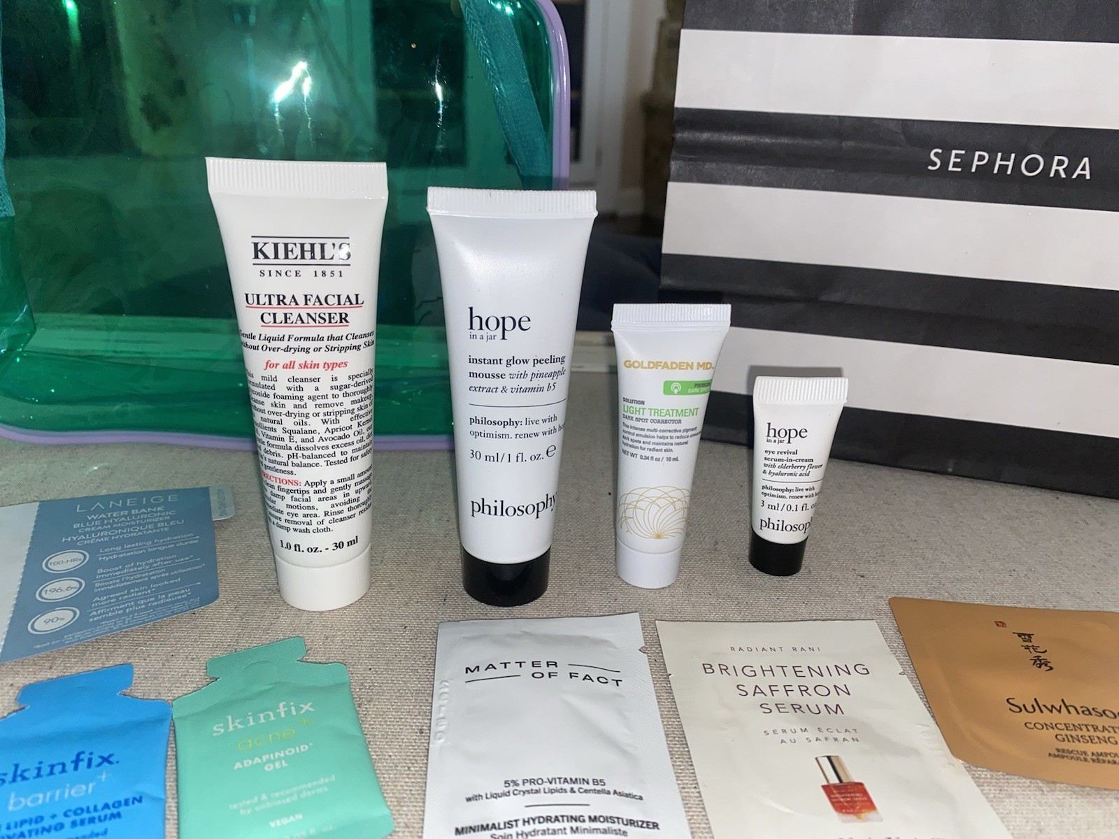 Beauty Makeup Skincare Lot Of 17 Full & Deluxe Sample Ulta Sephora + Bonus Bag