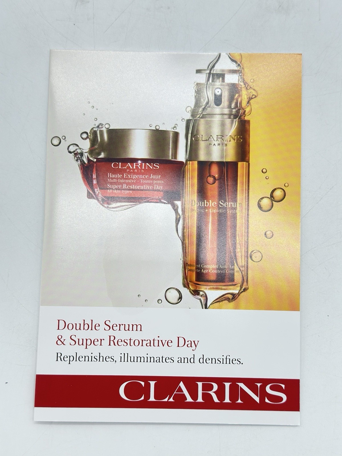Pack Of 25 2-Packs – Clarins Double & Super Restorative Day – Total of 50 NWOB