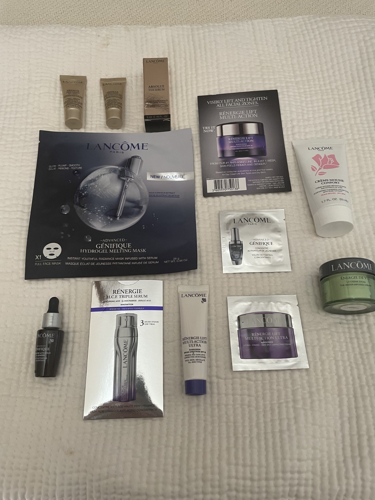 New Lancome Beauty Sample Travel Lot of 12