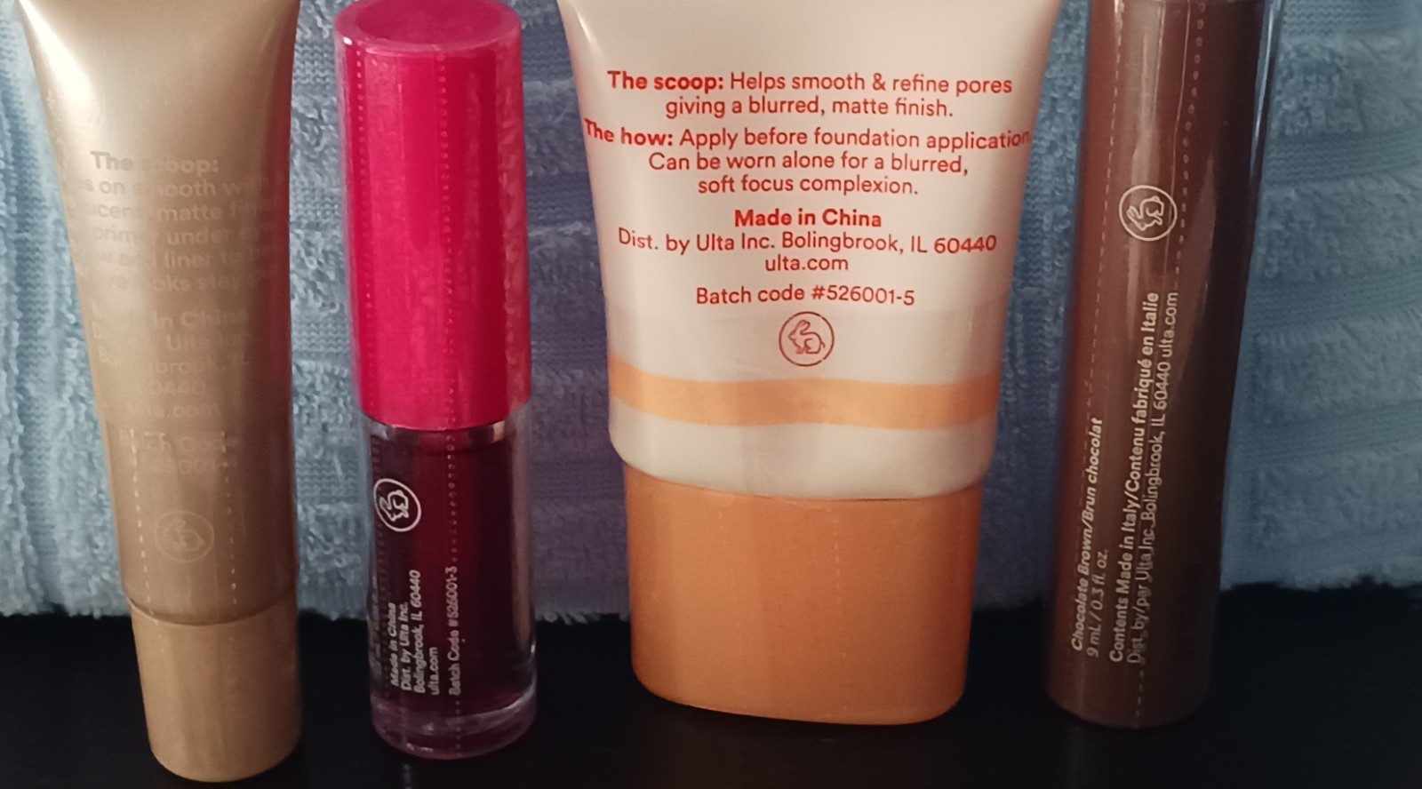ULTA BEAUTY 8 PIECE MAKEUP PRIMER PORELESS VEIL MASCARA LIP STAIN EYESHADOW NEW