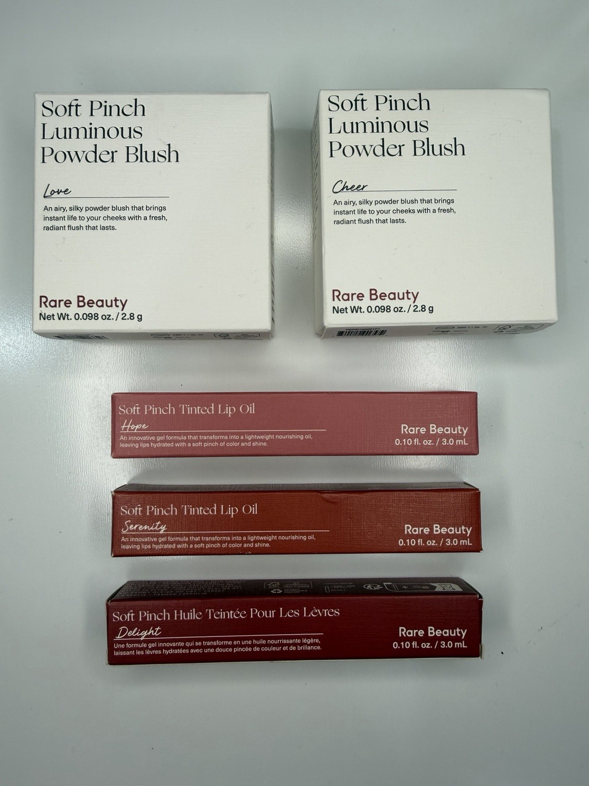 Rare Beauty New Lot of 5 – 2 Soft Punch Blushes & 3 Tinted Slip Oils