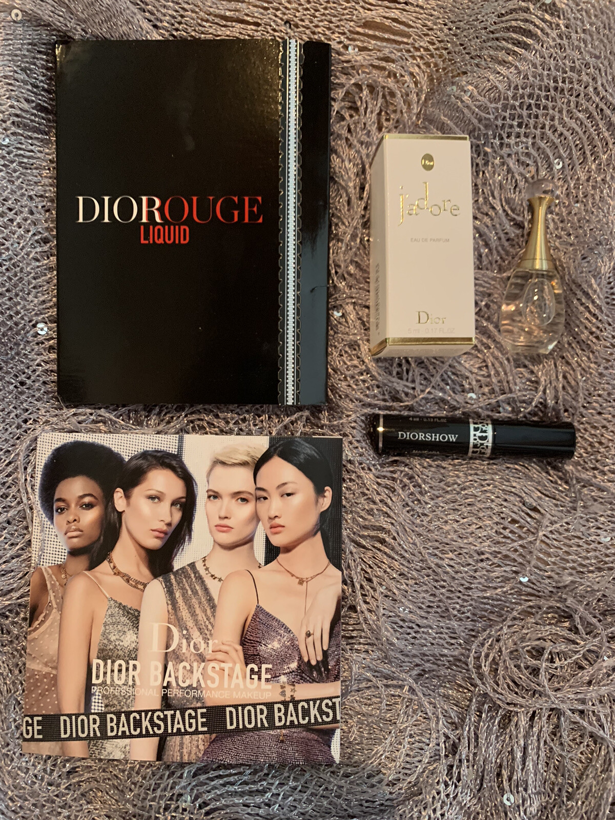 DIOR J’adore EDP eau de parfum mini splash + DIORSHOW Mascara .13 Oz + 2 Samples