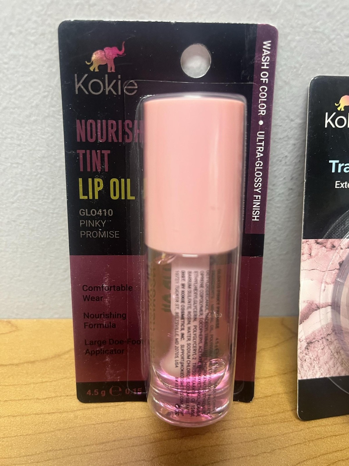 Kokie Nourish Tint Lip Oil Pinky Promise & Flawless Seal Powder Cruelty Free