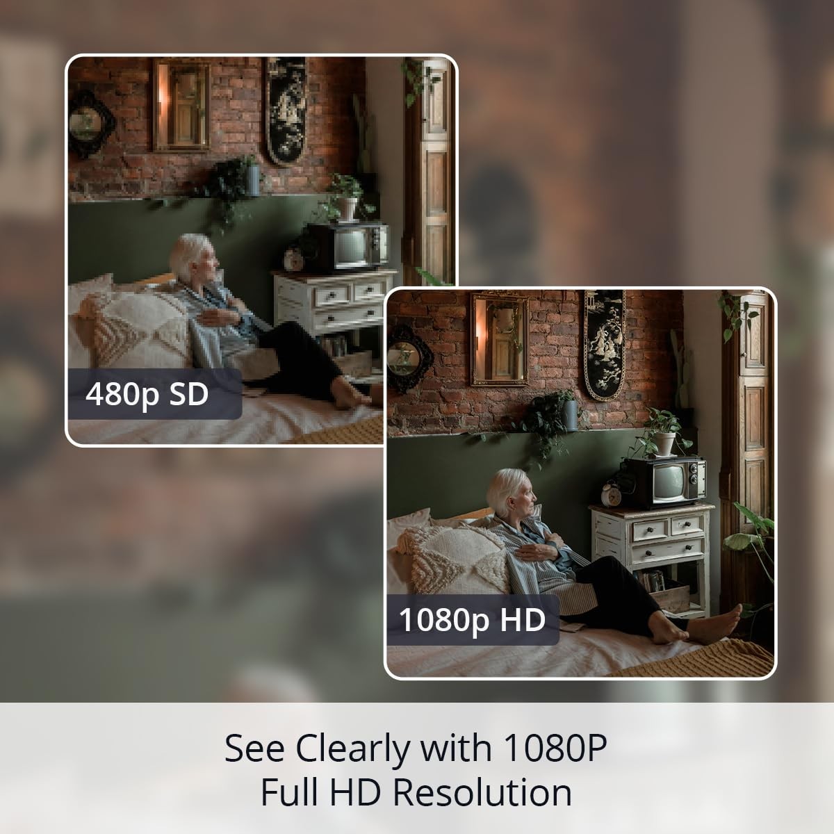 SmileHome Ip SH-BM002W 1080P HD Smart Security Camera w Motion Detection Alerts