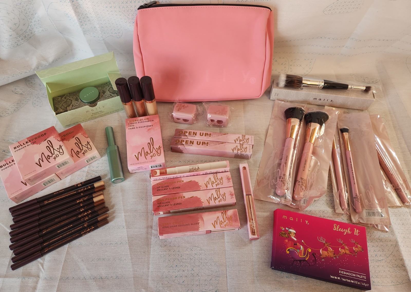 34 New Mally Cosmetic Makeup Items Bundle Lot
