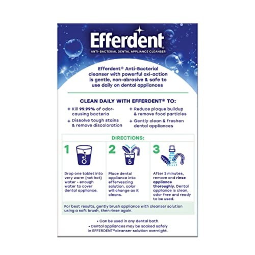 Efferdent Denture & Retainer Cleaner Tablets, Minty Fresh, 126 Count