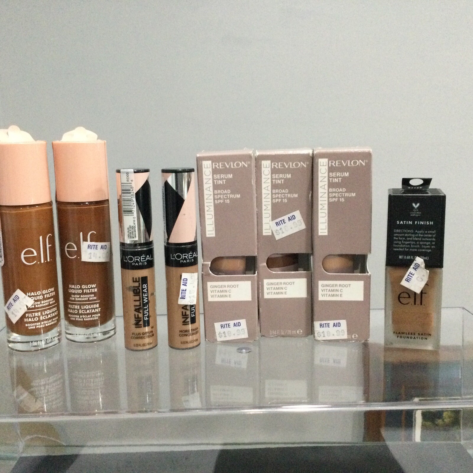 Makeup / beauty bundle lot Of (8) Revlon, ELF & L’Oréal