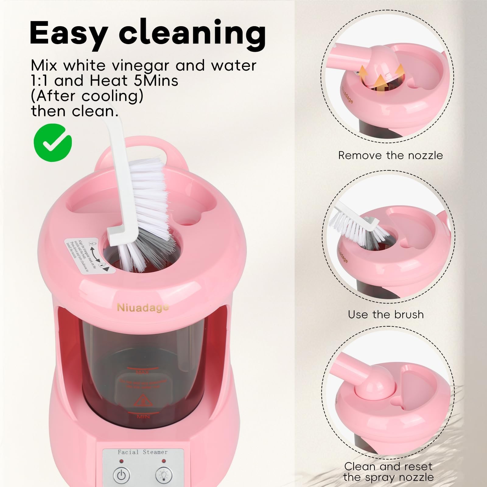 Facial Steamer Nano Ionic Face Steamer with Extendable Arm, Portable Face Ste…