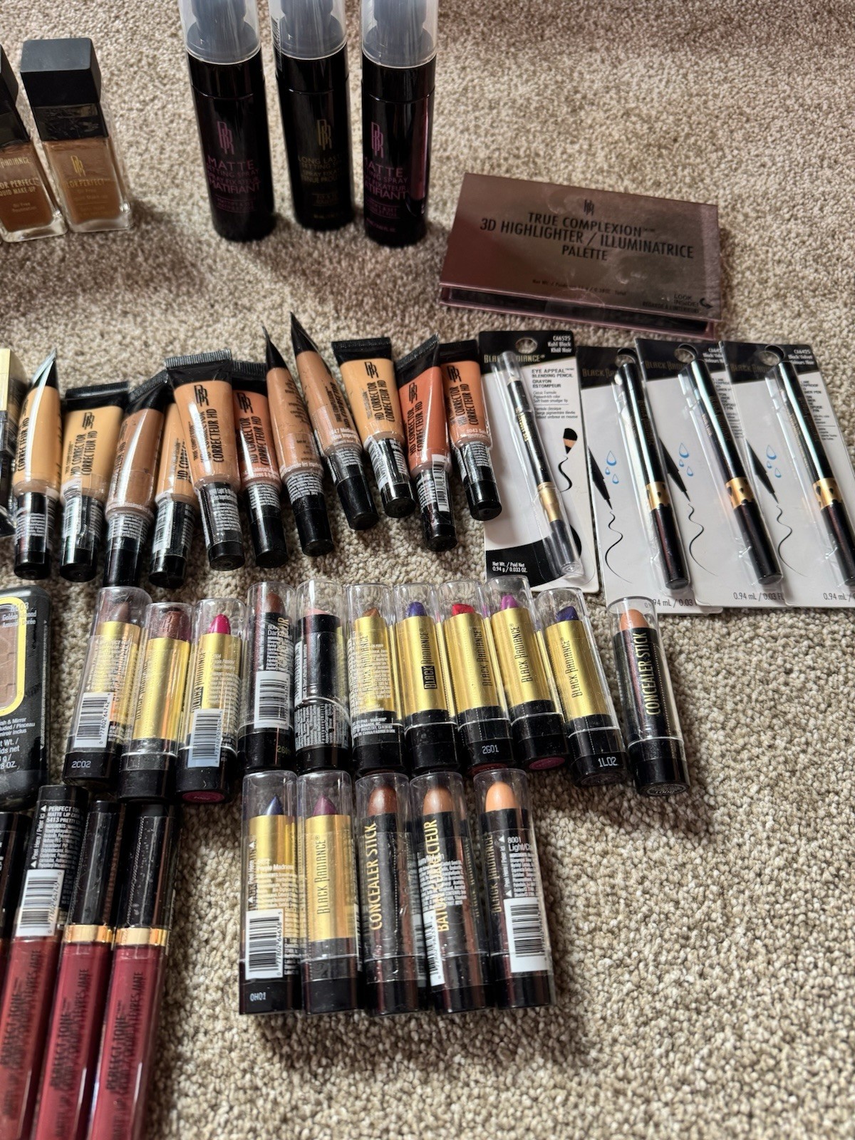 ( 60Piece Lot ) Cosmetics Makeup Black Radiance Eye Lipstick Foundation Powder