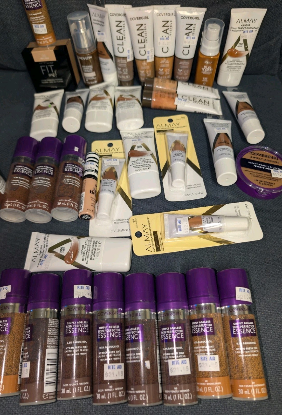 HUGE LOT OF 38 MAKE UP BRAND NEW ALMAY COVER GIRL REVLON L’OREAL HYULARONIC MIX