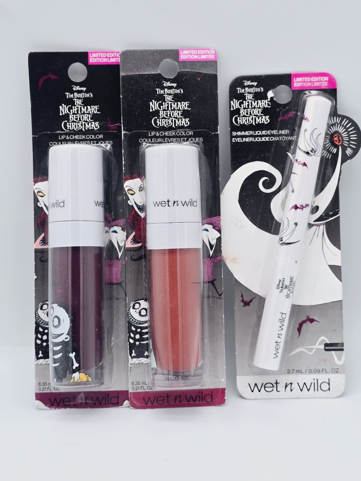 Wet N Wild Nightmare Before Christmas LIMITED EDITION Makeup. 3 Pieces Total