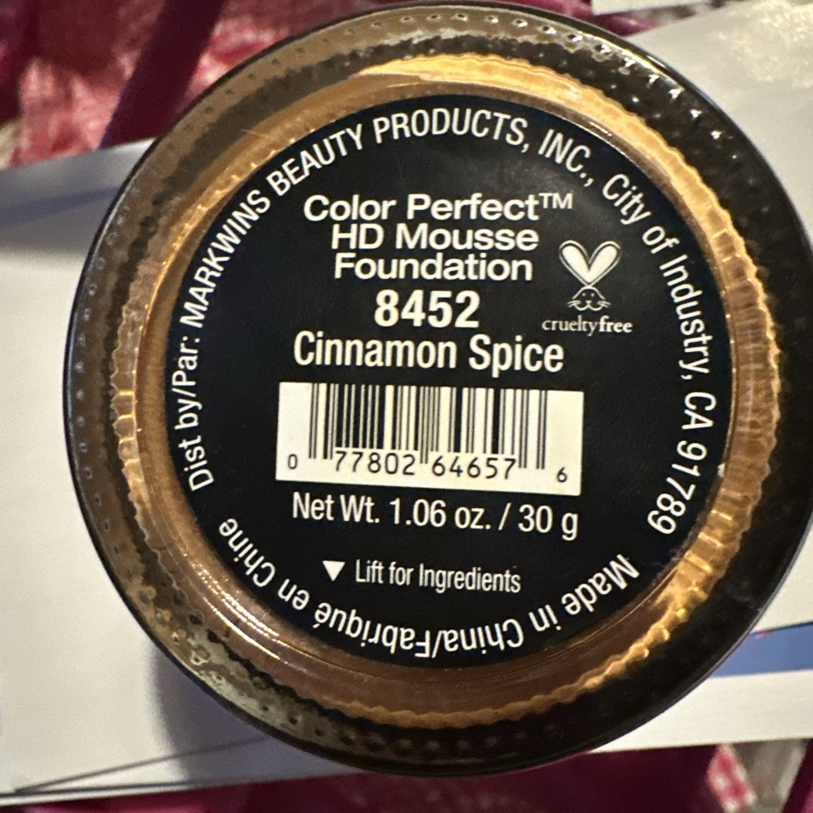 BLACK RADIANCE Color Perfect HD Mousse Foundation #8452 CINNAMON SPICE SEALED