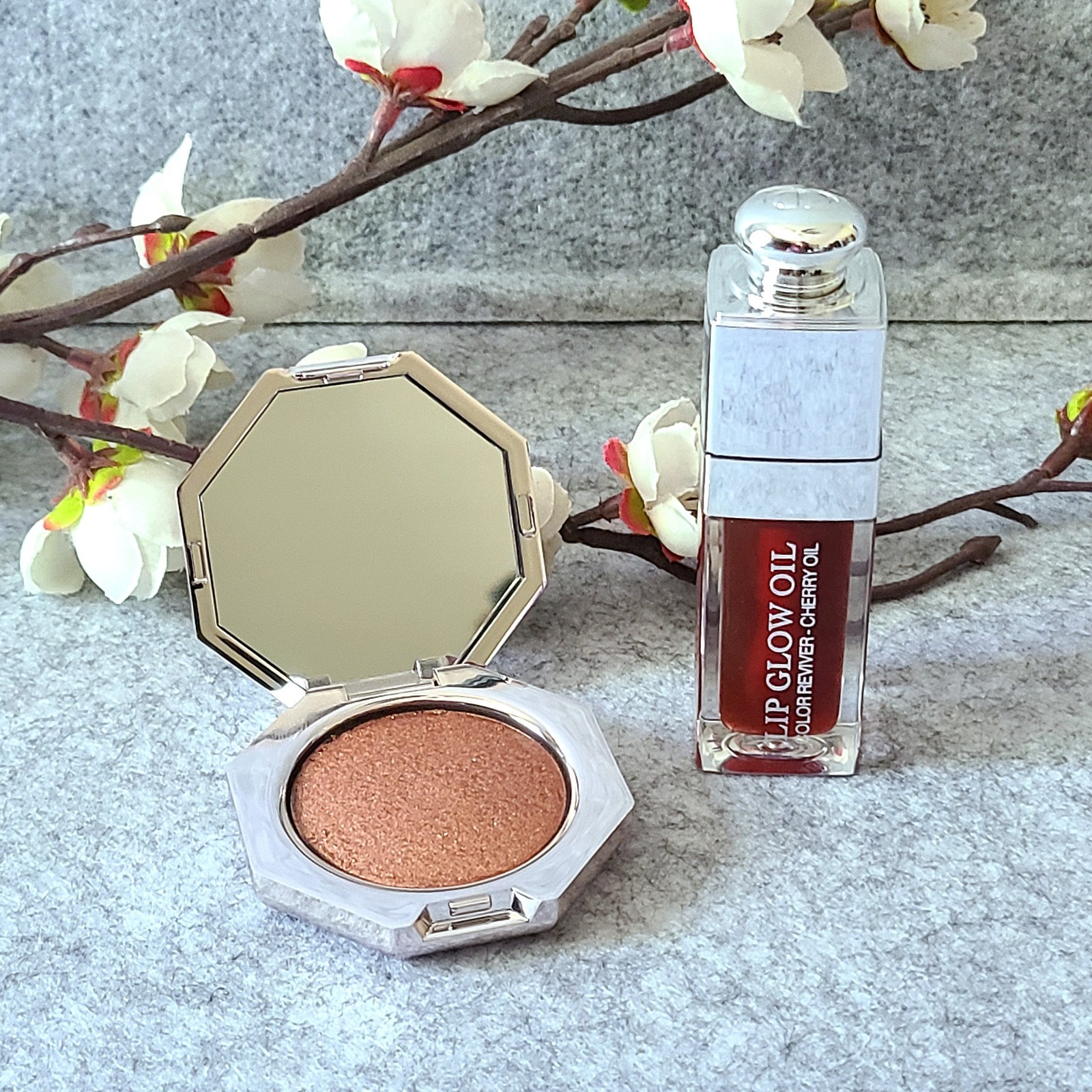 NEW Beauty Duo: Dior Lip Glow Oil 062, Fenty Beauty Diamond Bomb Face Veil