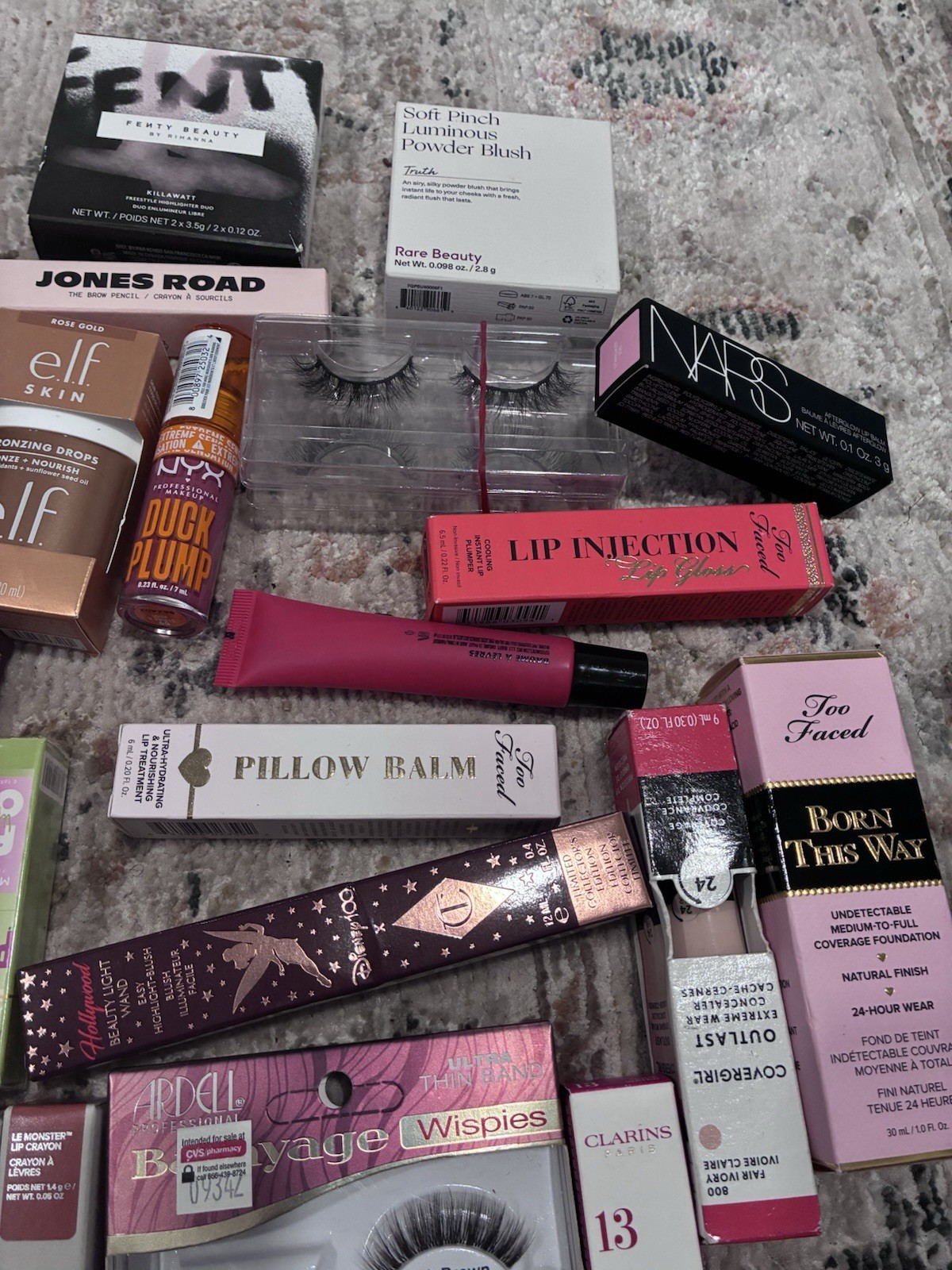 NARS, Too Faced Born This Way, Lip Injection, Rare Soft Pinch, Pillow Balm Lot