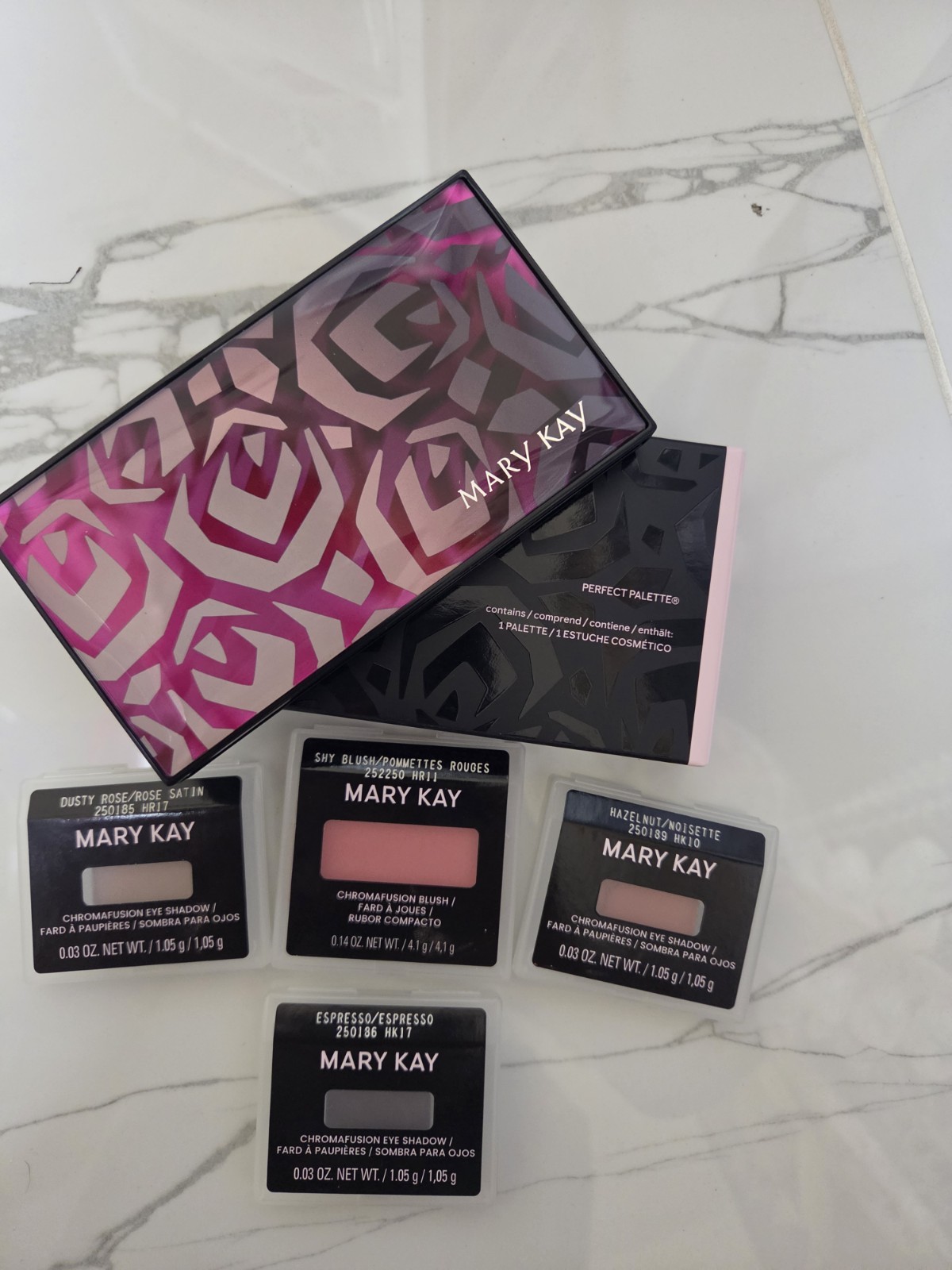 Mary Kay Perfect Palette Chromafusion Eye Shadows & Blush Shy Dusty Espresso