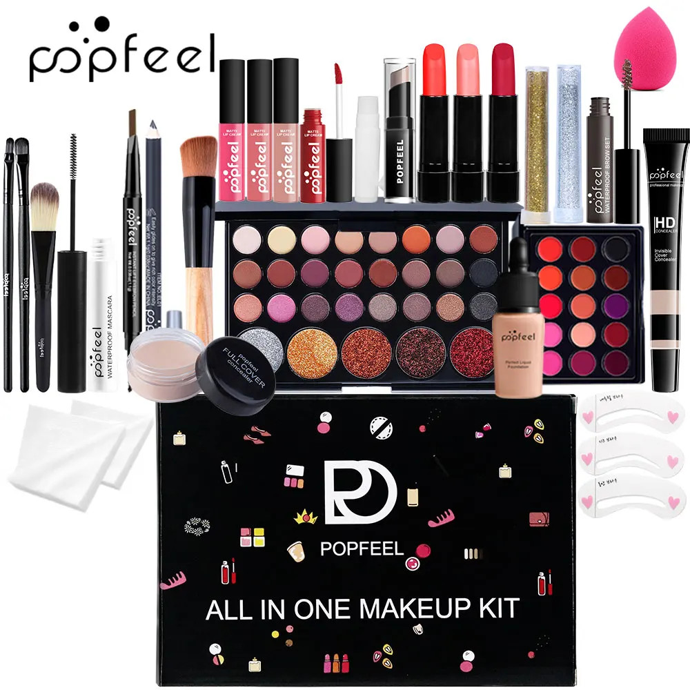 POPFEEL All In One Makeup Kit, Gift for Girls Teen Women include Eyeshadow.