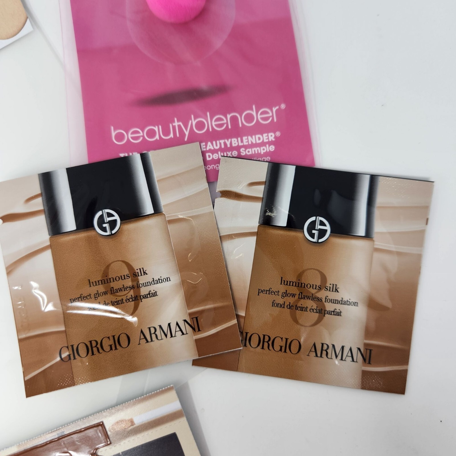 Sephora Samples Lot Makeup Sponge Deluxe Sample & Assorted Foundation Samples #C