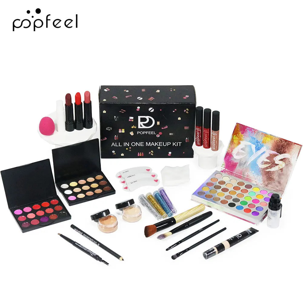 POPFEEL All In One Makeup Kit, Gift for Girls Teen Women include Eyeshadow.