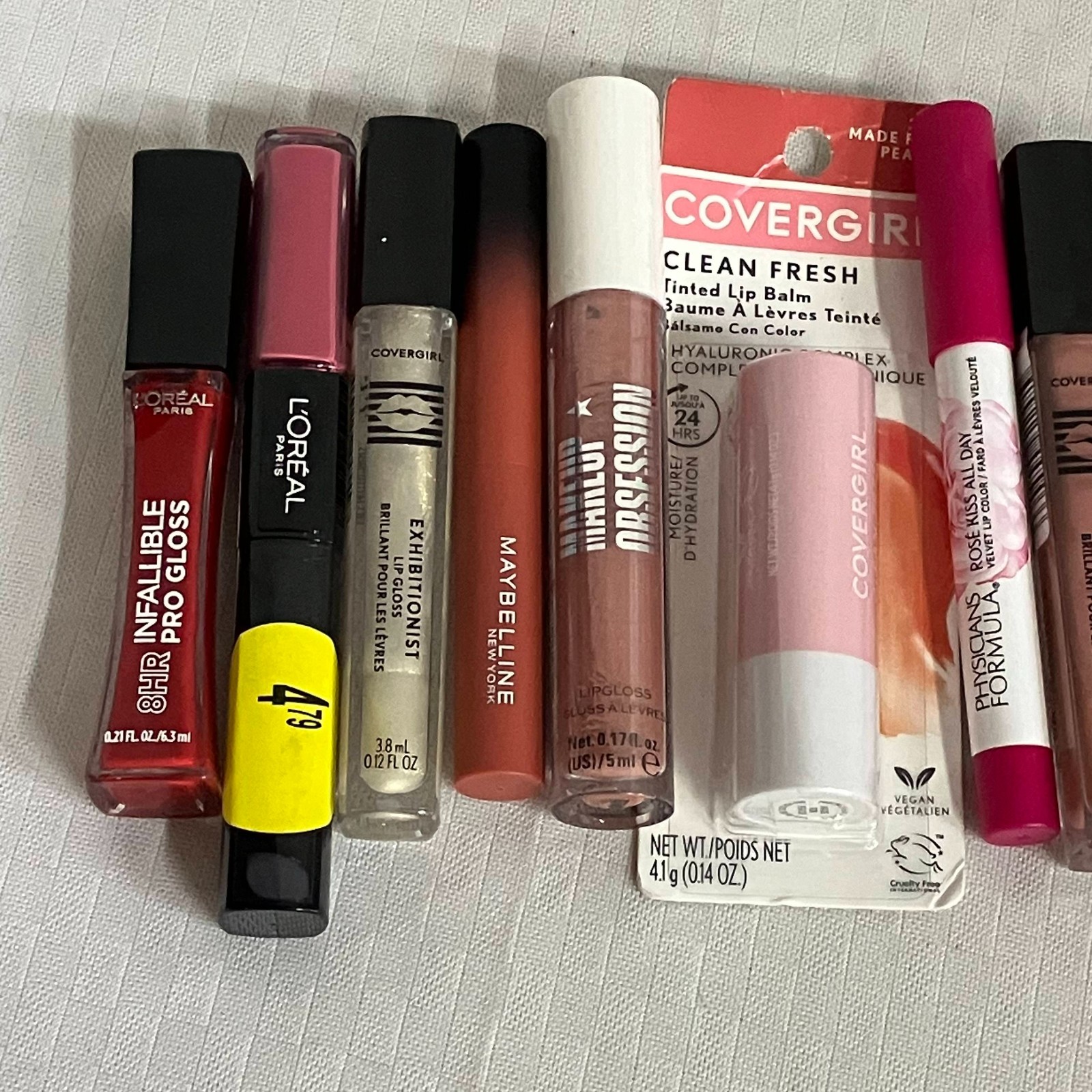 L’Oréal, Maybelline, CoverGirl, Rimmel, Revlon 10-Piece Lip Kit Set New