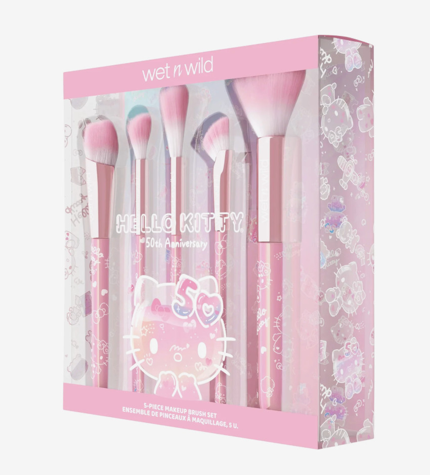 Wet n Wild Hello Kitty 50th Anniversary Makeup Brush Set+Sponge